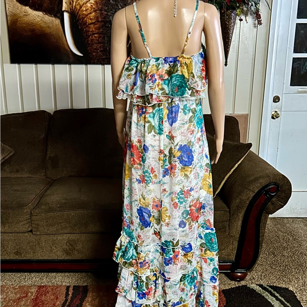Milly ~ Women’s Medium ~ Multi-Colors ~ Floral ~ Maxi ~ Asymmetrical ~ Dress - Picture 15 of 16
